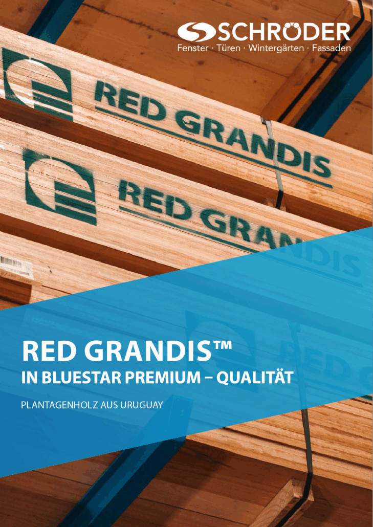 Flyer für Fensterholz Red Grandis