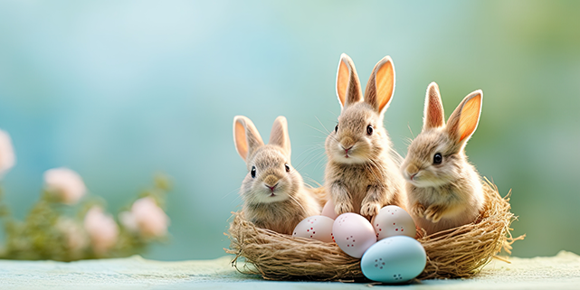 Häschen im Osternest