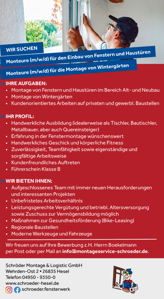 Monteure gesucht